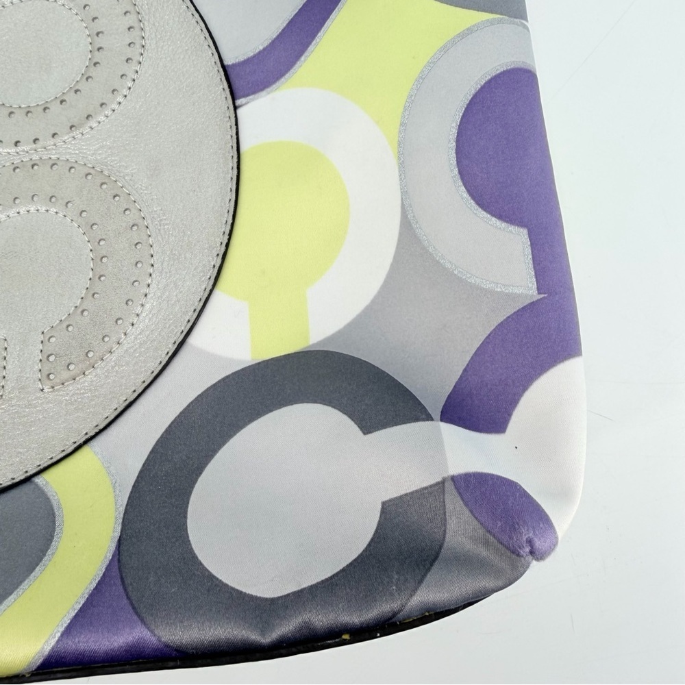 Coach Y2K OP Art Julia Tote Shoulder Bag FLAWS - Picture 6 of 13